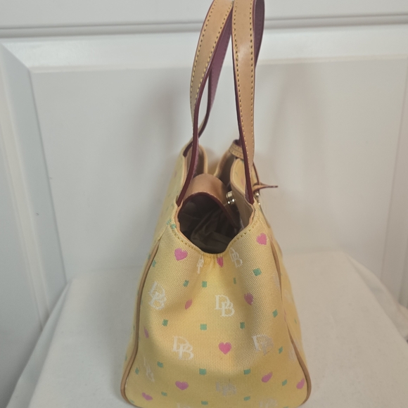 Dooney & Bourke Yellow Canvas Tote Bag - Picture 3 of 5